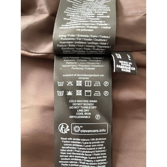 Vero Moda Olivia Faux Leather One Button Blazer in Coffee Bean Pockets Size L - Picture 8 of 11